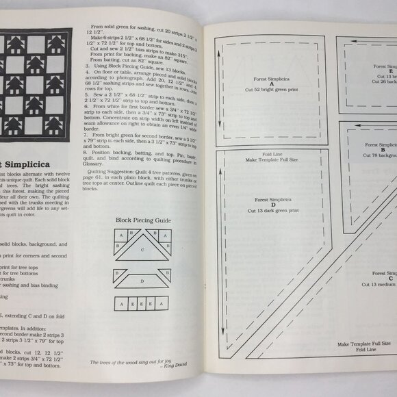 Vintage 1986 Branching Out Tree Quilts Carolann Palmer Quilting Patterns Ideas - Picture 4 of 11